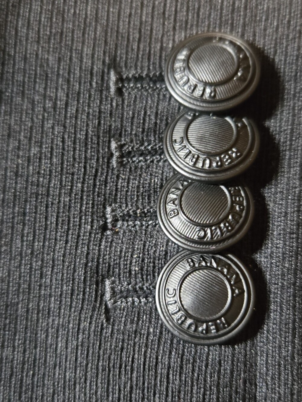 Banana Republic Heritage Military Blazer In Black 42S - Picture 7 of 13